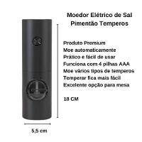 Kit 2 Moedor Elétrico Pimenta Sal Regulador De Moagem