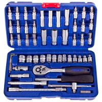 Kit Chaves Soquete Catraca Reversível 46 Pçs Maleta Mecânico - 6