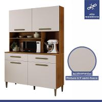 Armário Ceará 4 Portas 2 Gavetas Em Mdp Kaiki Móveis Naturalle Com Off White - 3