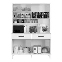 Armário Ceará 4 Portas 2 Gavetas Em Mdp Kaiki Móveis Naturalle Com Off White - 9