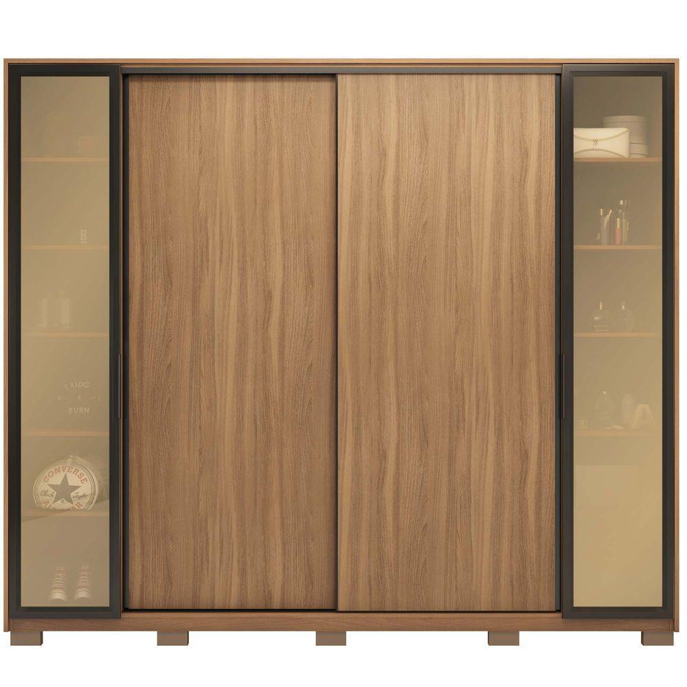 Guarda Roupa Casal 4 Portas 2 Portas em Reflecta com Pés Amendola Touch/Nude Prime Tx Demartêz - 3