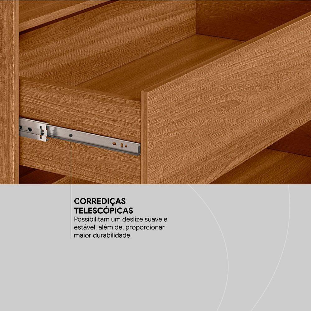 Guarda Roupa Casal 4 Portas 2 Portas em Reflecta com Pés Amendola Touch/Nude Prime Tx Demartêz - 8