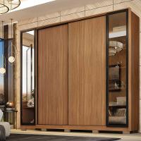 Guarda Roupa Casal 4 Portas 2 Portas em Reflecta com Pés Amendola Touch/Nude Prime Tx Demartêz - 1