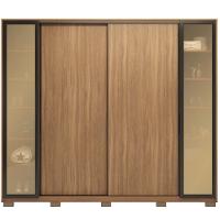 Guarda Roupa Casal 4 Portas 2 Portas em Reflecta com Pés Amendola Touch/Nude Prime Tx Demartêz - 3