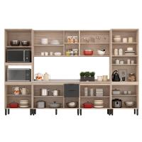 Cozinha Modular Com 6 Peças Sem Tampo Firenze Composição Fmt006 Avena Touch/grafito - Demóbile - 3