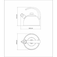 Chaleira Tramontina Com Apito 2,1 Litros Em Aço Inox Cabo Preto - 4