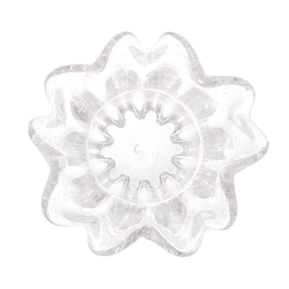 Vaso Murano Vidro Italy Flat Transparente 19x24cm Wolff - 2