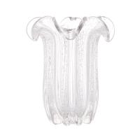 Vaso Murano Vidro Italy Flat Transparente 19x24cm Wolff - 1