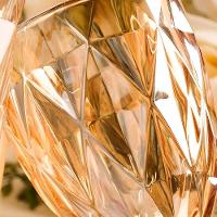 Jogo 8 Taças De Vidro Diamond Diamante âmbar Metalizado 300ml água Class Home - 7