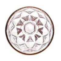 Jogo 6 Taças De Vidro Com Borda Dourada Diamond Cor Transparente água 300ml Class Home