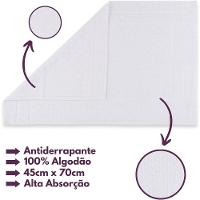 Jogo De Toalhas Luxury Soft Beka Banho + Rosto + 1 Piso Luxo Branco - 3