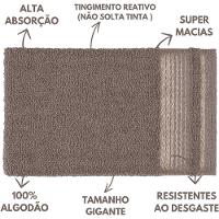 Jogo De Toalhas Luxury Soft Beka Banho + Rosto + 1 Piso Luxo Cinza - 3