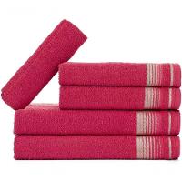 Jogo De Toalhas Luxury Soft Beka Banho + Rosto + 1 Piso Luxo Cereja - 1