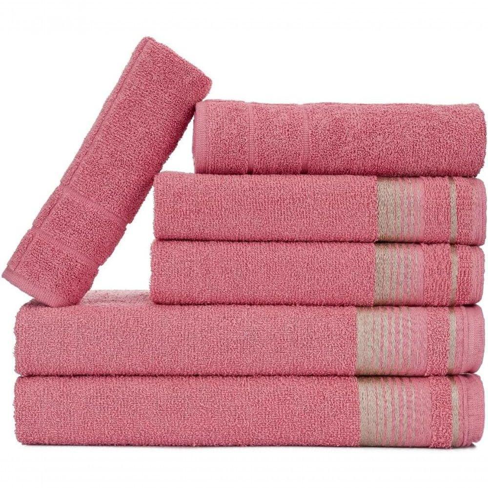 Jogo De Toalhas Luxury Soft Beka Banho + Rosto + Piso Luxo Rosê - 1