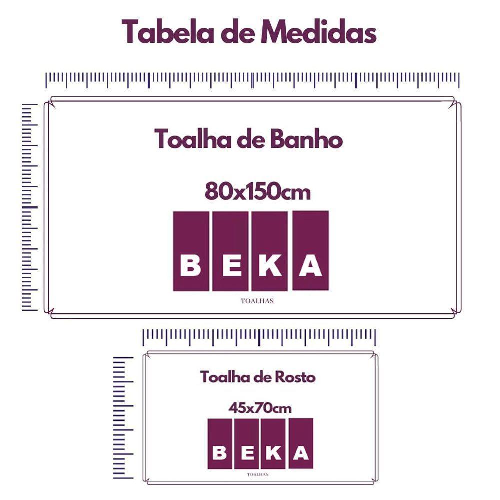 Jogo De Toalhas Luxury Soft Beka Banho + Rosto Luxo Azul - 2