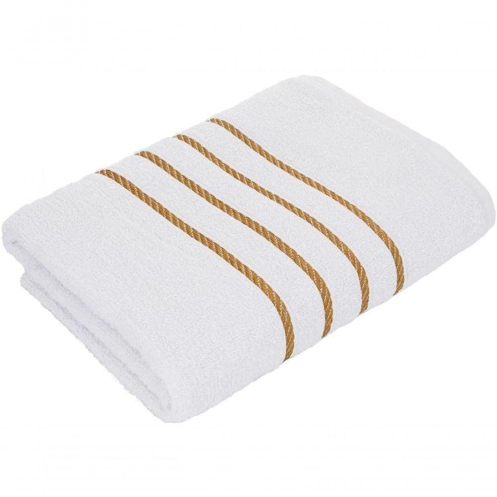 Jogo De Toalha Banho + Rosto Montreal 100% Algodão Alta Absorção - Branco - 5