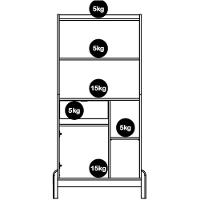 Aparador Cantinho Cafe 50527 1 Porta 81cm Branco Cedro Dcasa Branco Cedro - 5