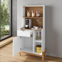 Aparador Cantinho Cafe 50527 1 Porta 81cm Branco Cedro Dcasa Branco Cedro - 9