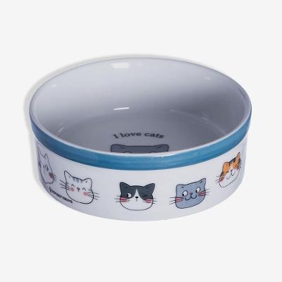 Comedouro Zonacriativa Pets Tamanho G Eu Amo Gatos Zonacriativa