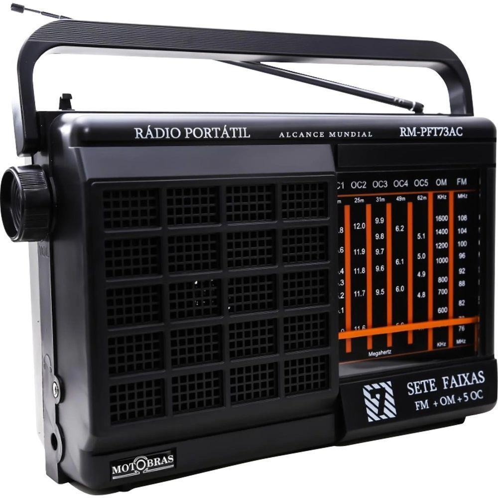 Rádio Portatil 7 Faixas Rm-pft73ac Preto Motobras - 2