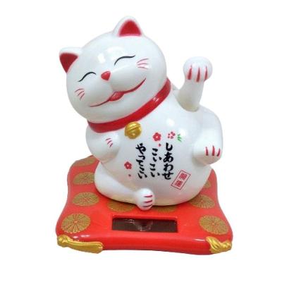 Gato Da Sorte Maneki Neko Branco 7 Cm Alt Energia Solar