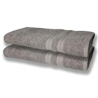 4 Toalhas Super Felpudas Grande E Grossa Algodão 80x150 Itália Soft Beka - Cinza/rosê - 4