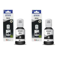 Kit 2 Refil Preto Tinta T504 504 Epson Original L4150, L4160, L6161 - 1
