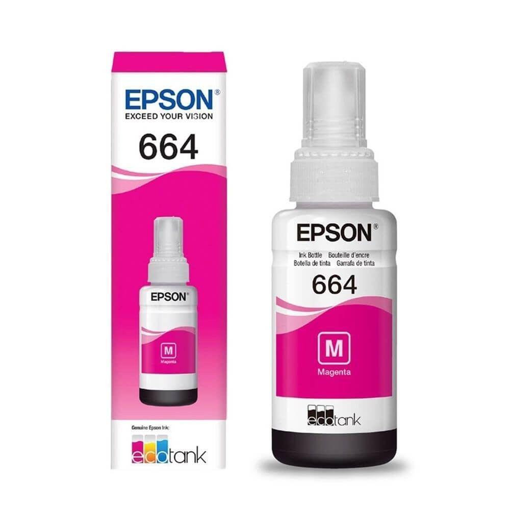 Refil Garrafa De Tinta Magenta T664 664 Original Epson L220 L1300 L395 L396 L355 - 1