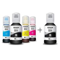 Kit De 5 Tintas Epson Original 504 T504 Para/ L6161 L4150 L4160 L6191/l6171 - 1