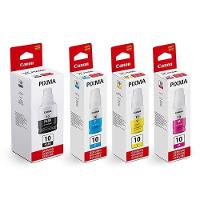 Kit 4 Garrafas De Tinta Original Canon Gi-10 G10 G6010 G5010 - 1