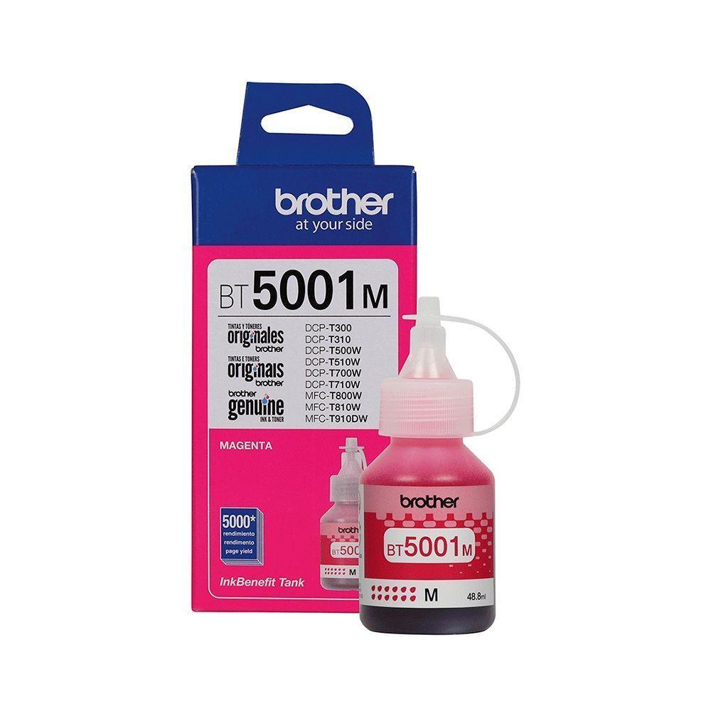 Tinta Brother Bt-5001m Bt5001 Magenta Original Dcp-t300 Dcp-t500w Dcp-t700w Mfc-t800w 41.8ml - 1