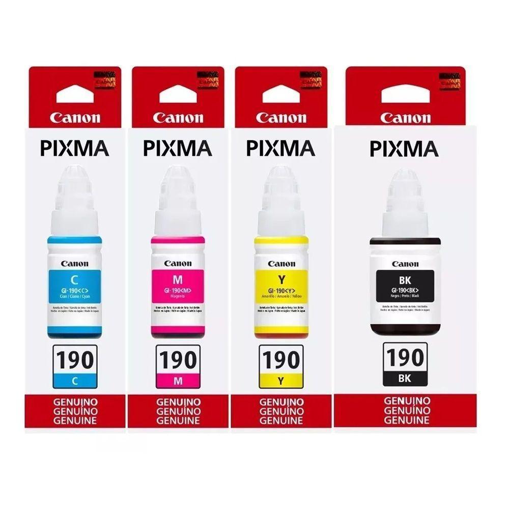 Kit Tinta Original Canon G190 Gi-190 G3100 G4100 G3110 G190 4x Cores - 1