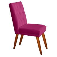 Jogo 02 Cadeiras De Jantar Estofada Cozinha Paris Suede Rosa Pink Eli Móveis - 2
