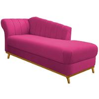 Kit Diva Recamier Vanessa 185cm Lado Direito E 01 Poltrona Laura Suede Cor Pink - 2
