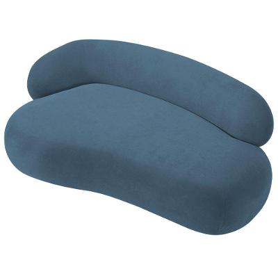 Divã Recamier Luxo Decorativo Canadá 150cm Lado Direito Linho - Amarena Móveis Cor Azul Royal