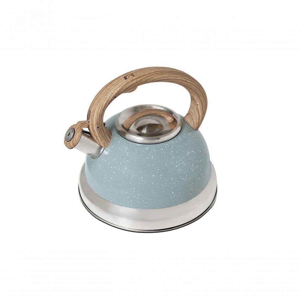 Chaleira De Inox Com Apito Brinox 2,7 L Roma Com Indução Verde - 1