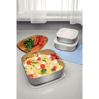 Jogo Potes Tramontina Freezinox Quadrados Aço Inox Com Tampa Plástica 3 Peças Tramontina - 3