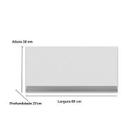 Módulo Aéreo Andreia Armário Geladeira Suspenso 60cm 1 Porta - Ajl Móveis - 3