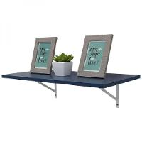 Prateleira 100 X 25cm Azul com Mão Francesa - 2