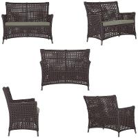 1 Sofá E Mesa Igapó Alumínio Preta Corda Náutica E8 Trama Marrom - 3