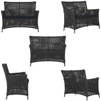 1 Sofá E Mesa Igapó Alumínio Preta Corda Náutica E12 Trama Preto - 5