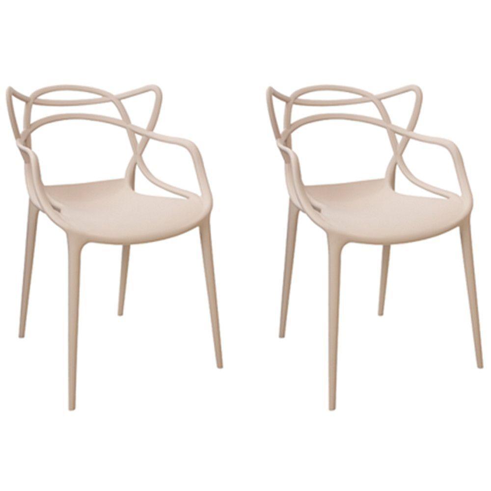 Kit Com 2 Cadeiras Aviv Estrutura Em Polipropileno Fratini Fendi - 1