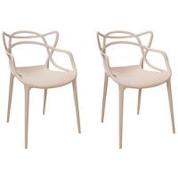 Kit Com 2 Cadeiras Aviv Estrutura Em Polipropileno Fratini Fendi - 1