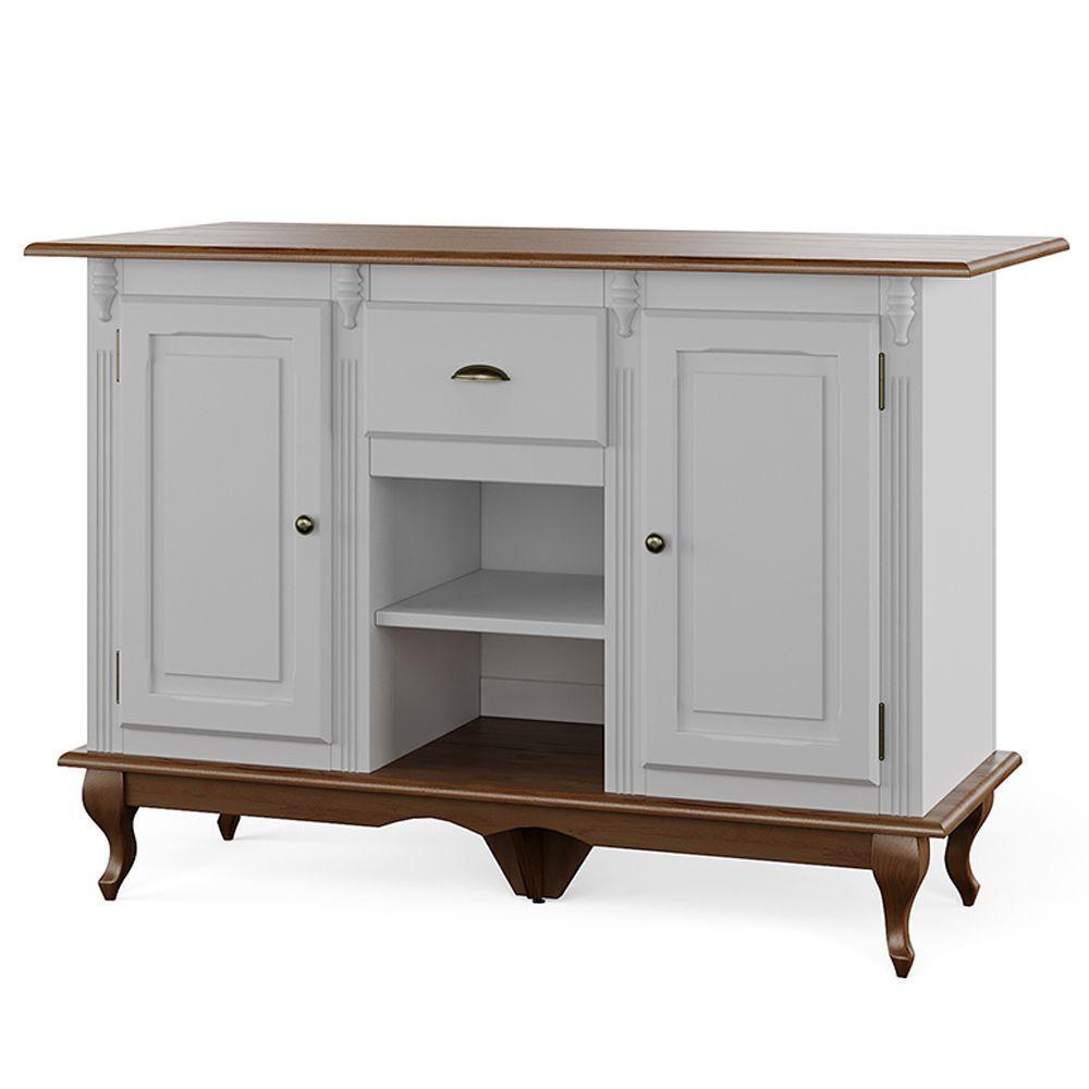 Mesa Ilha Para Cozinha Com 2 Portas, 1 Gaveta E Nicho Hannover - M560705 Cor Garapa - Verniz - 6