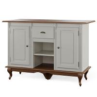 Mesa Ilha Para Cozinha Com 2 Portas, 1 Gaveta E Nicho Hannover - M560705 Cor Garapa - Verniz - 2