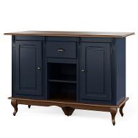 Mesa Ilha Para Cozinha Com 2 Portas, 1 Gaveta E Nicho Hannover - M560705 Cor Garapa - Verniz