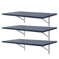 Kit 3 Prateleiras 90 x 25cm Azul com Mão Francesa - 1