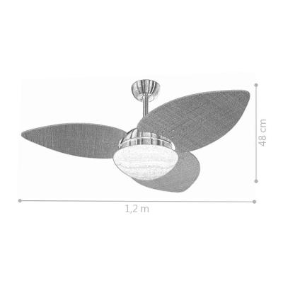 Ventilador de Teto Volare 4 Pás 3 Velocidades Imbuia Dormamu Cobre 110V