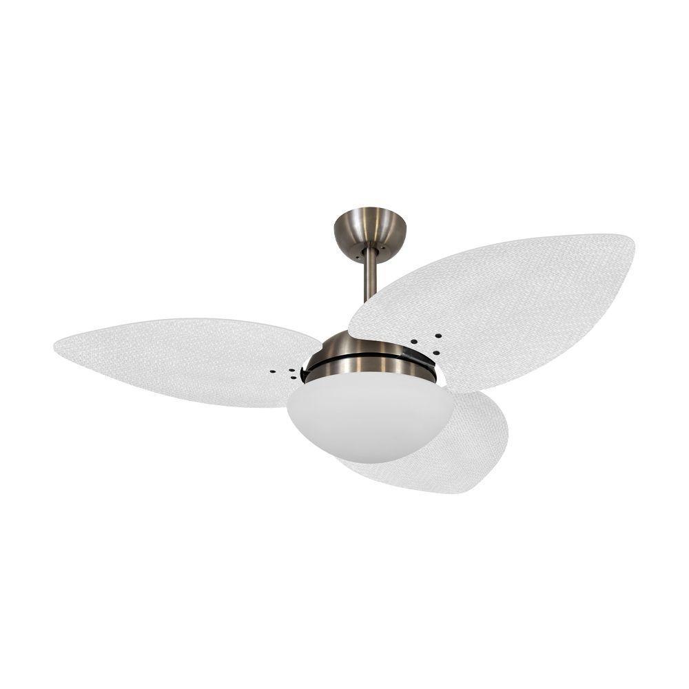 Ventilador De Teto Dormamu Bronze 3 Pás Palmae Branco 127v - 1