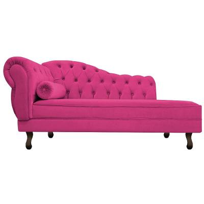Diva Recamier Diana 160cm Lado Direito Suede Pink